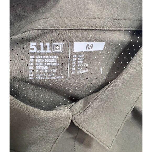 Men's 5.11 Freedom Flex Short Sleeve Shirt Medium Ranger Green NEW - Picture 3 of 7